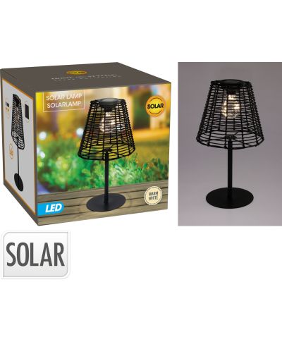 Lampa solarna abażur z polipropylenu i metalu 20x20x33 cm