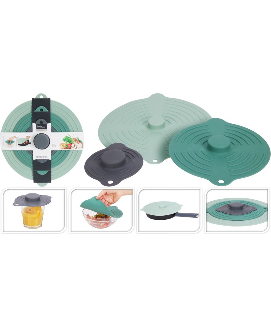 Pokrywki silikonowe 12-28 cm 3 sztuki