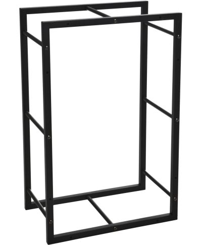 Stojak na drewno kominkowe z metalu 45x28x70 cm