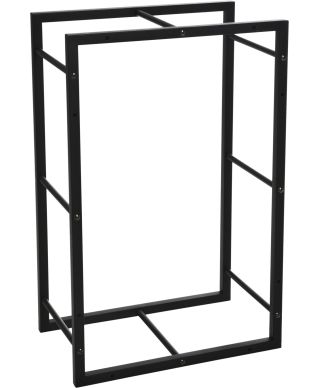 Stojak na drewno kominkowe z metalu 45x28x70 cm