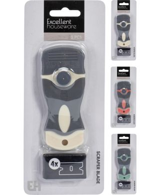 Skrobak do płyt z polipropylenu 11x4,5x1 cm 4 szt. 3 kolory do wyboru