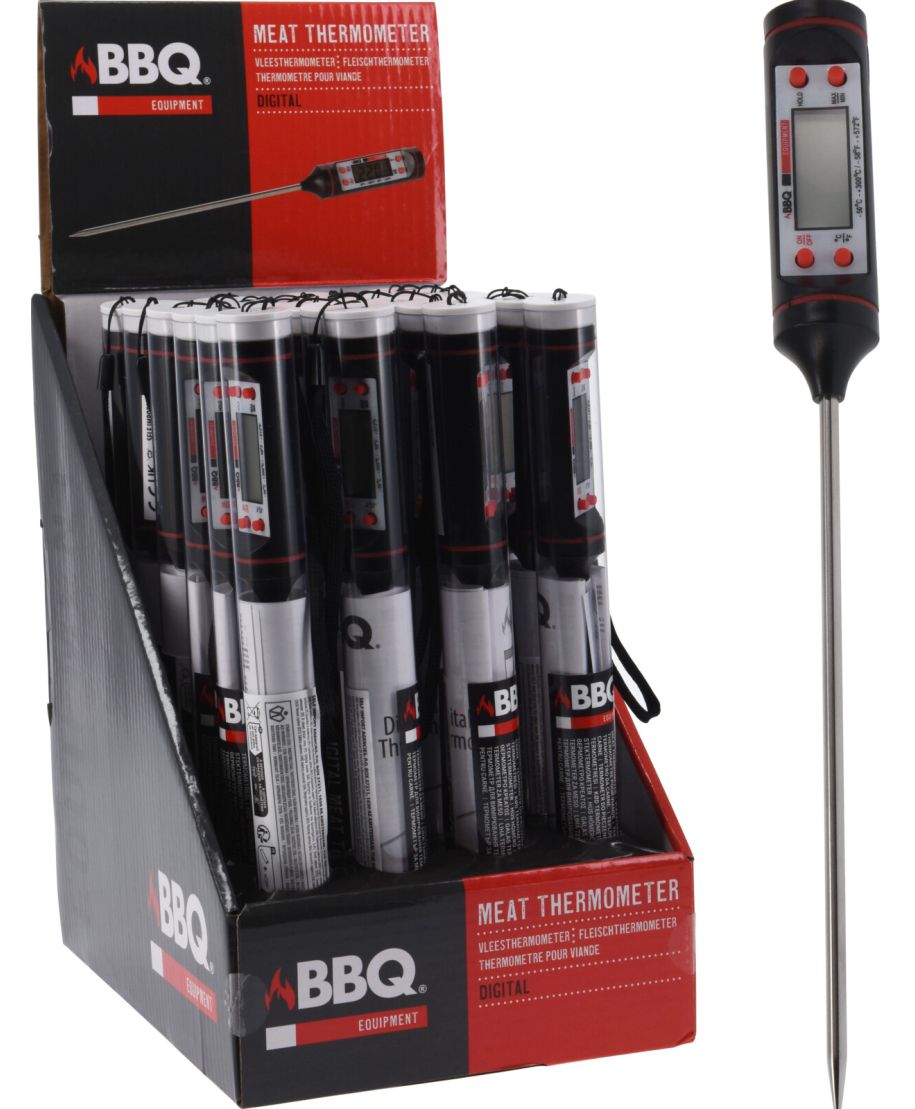 Cyfrowy termometr do mięsa ze stali nierdzewnej i ABS 24x21 cm