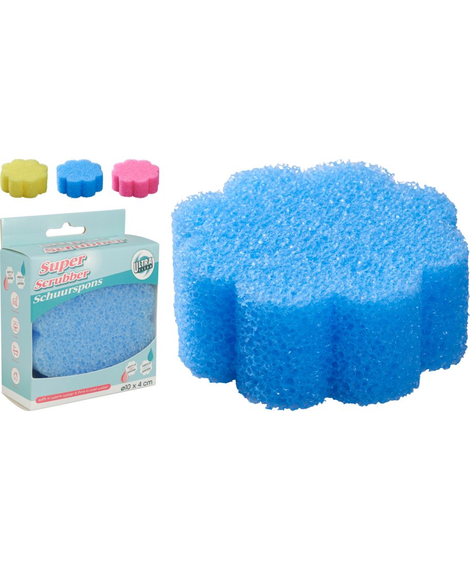 Gąbka myjka w kształcie kwiatka z poliuretanu 4 cm 3 kolory do wyboru