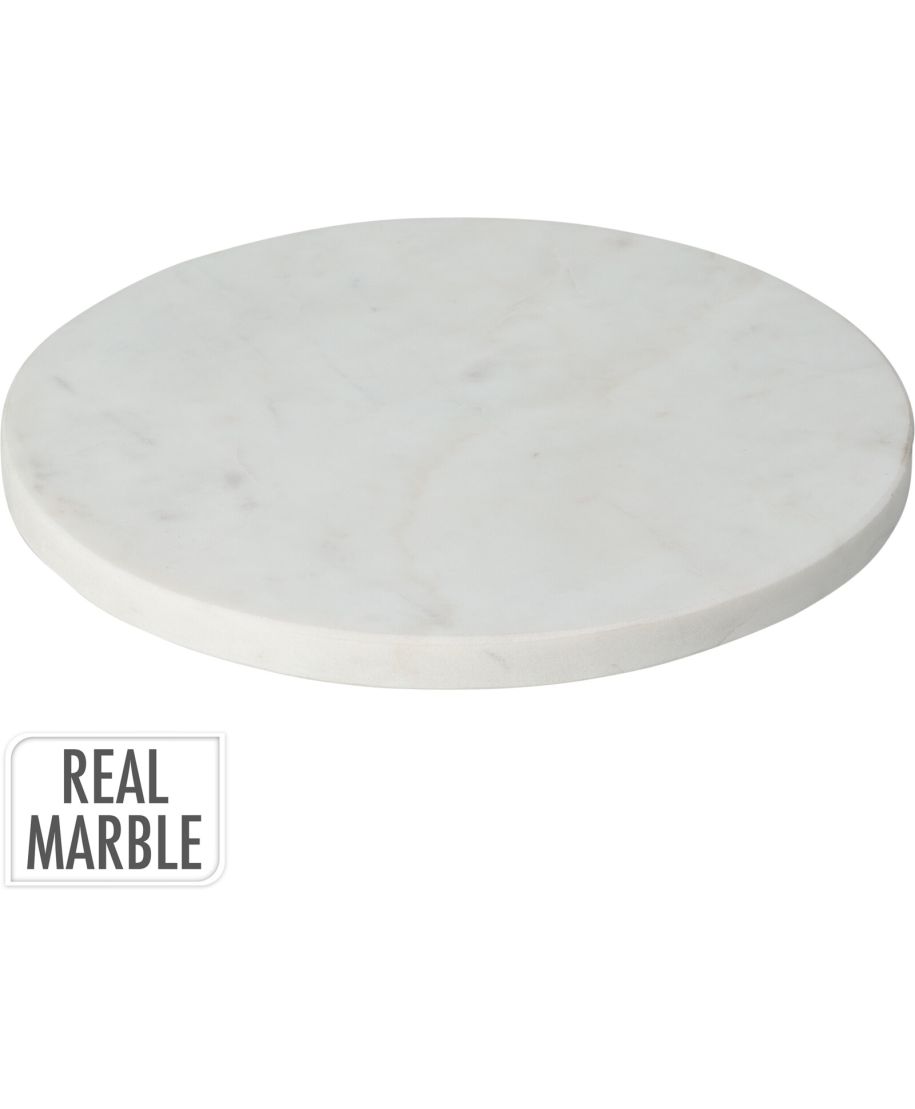 Deska do krojenia z marmuru 24x1,5 cm biała