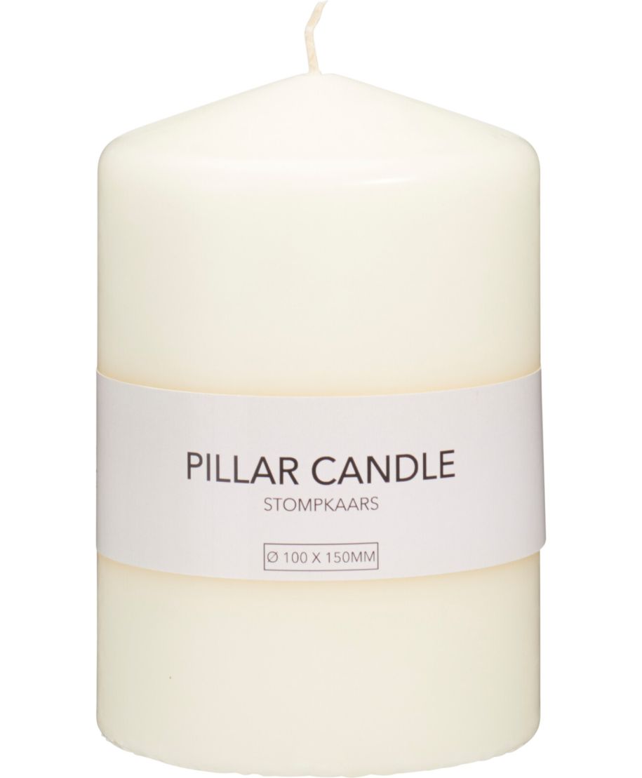 Gruba świeca pieńkowa z wosku 10x15 cm