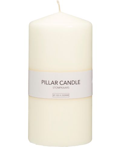 Gruba świeca pieńkowa z wosku 10x20 cm