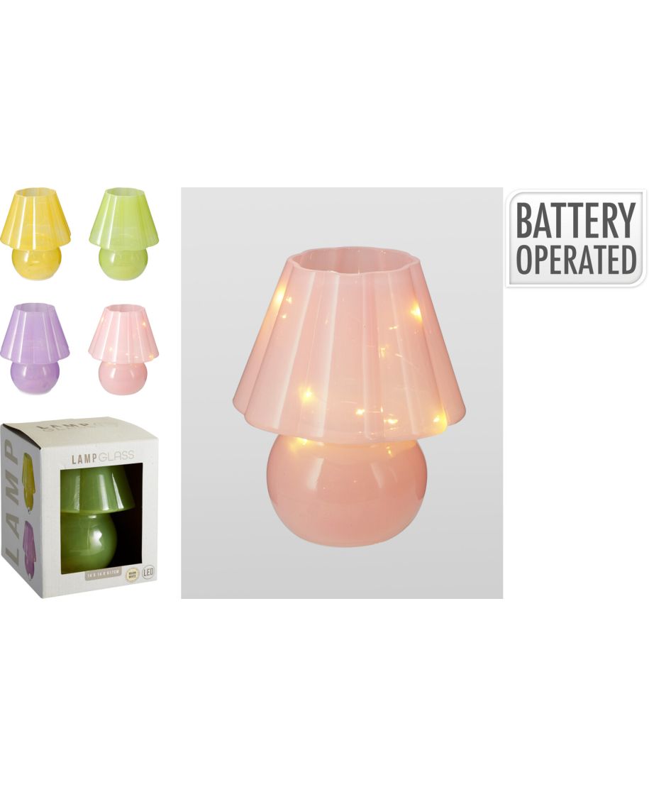 Lampka stołowa LED ze szkła 4 kolory dowyboru