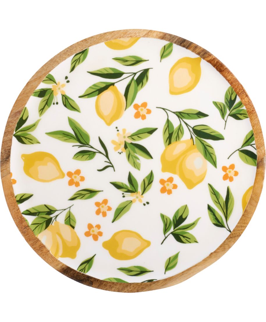 Talerz ozdobny z drewna mango 25x1,5 cm