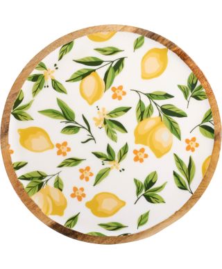 Talerz ozdobny z drewna mango 25x1,5 cm