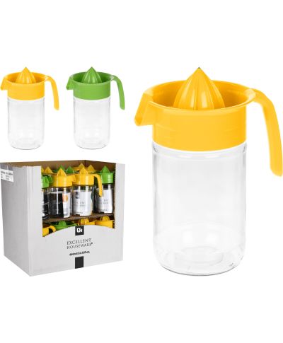 Wyciskarka do cytrusów ze szkła i plastiku 10x19 cm 600 ml 2 kolory do wyboru