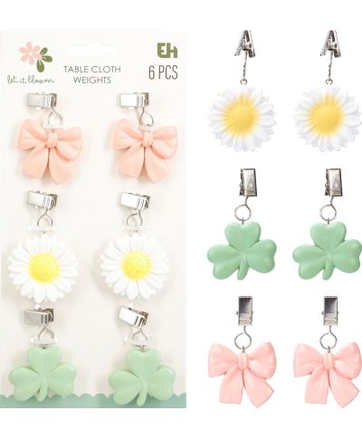 Komplet obciążników do obrusów z polistonu 6 szt. 3 wzory do wyboru