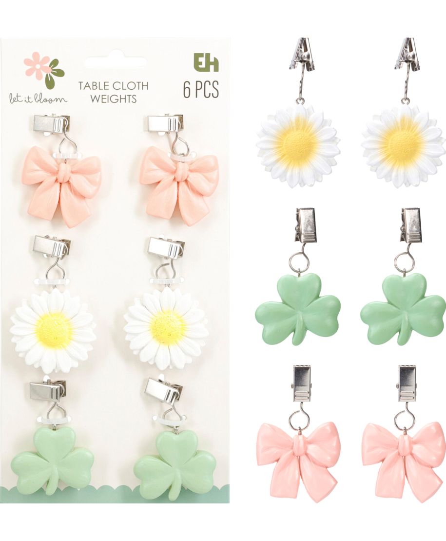 Komplet obciążników do obrusów z polistonu 6 szt. 3 wzory do wyboru