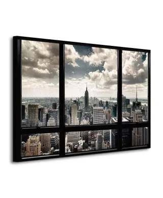 Obraz na płótnie - New York Window - 80x60 cm