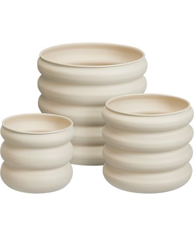 ZESTAW 3 OSŁONEK Z OCYNKOWANEJ BLACHY ŚMIETANKOWE