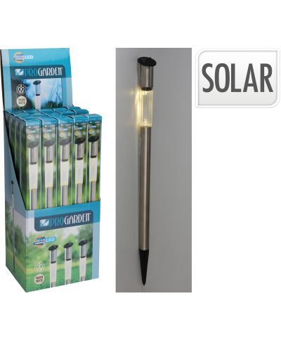 LAMPA SOLARNA ZE STALI NIERDZEWNEJ 70CMCIEPŁA BIEL