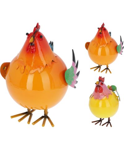 FIGURA KOGUT METALOWY 28CM 2 KOLORY