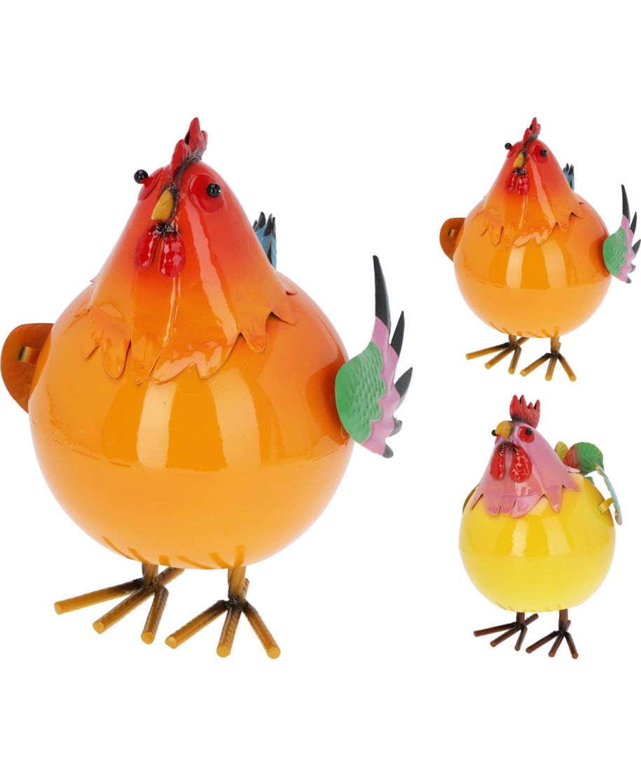 FIGURA KOGUT METALOWY 28CM 2 KOLORY