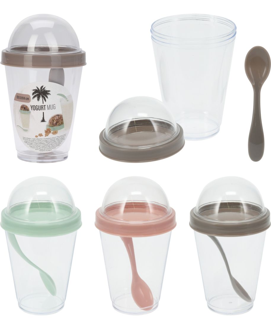 Kubek na jogurt z polistyrenu 9x14,5 cm350 ml 3 kolory do wyboru