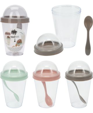 Kubek na jogurt z polistyrenu 9x14,5 cm350 ml 3 kolory do wyboru