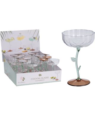 KIELISZEK Z TWORZYWA DO KOKTAJLI 16CM 2WZORY