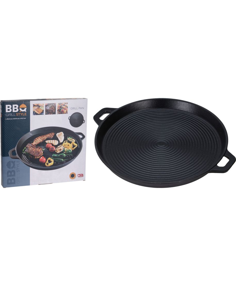 Patelnia do grilla z żeliwa 40,5x34x3,1cm
