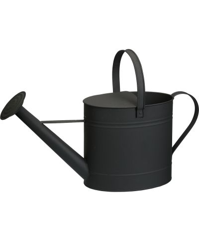 Duża konewka ogrodowa z ocynkowanego metalu 7,5 L grafitowa