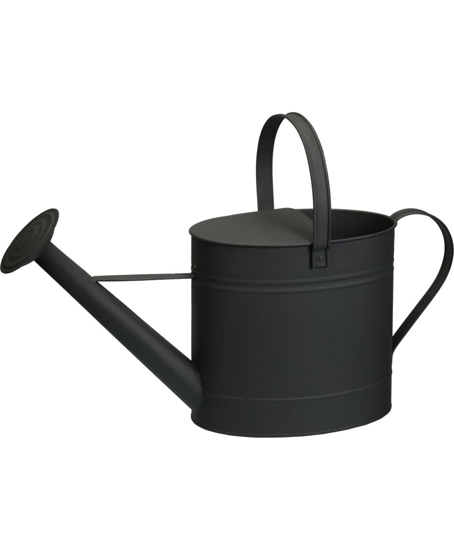 Duża konewka ogrodowa z ocynkowanego metalu 7,5 L grafitowa