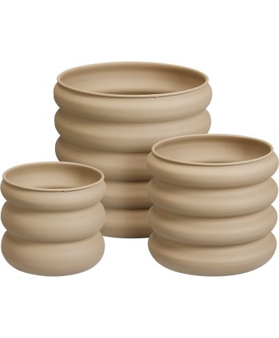 Zestaw 3 osłonek cynkowanych jasny brąz