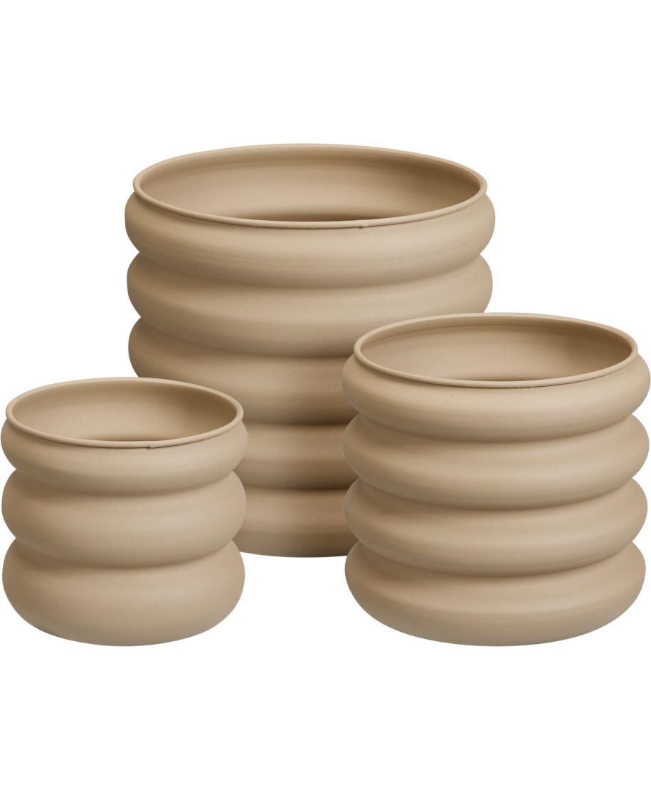 Zestaw 3 osłonek cynkowanych jasny brąz