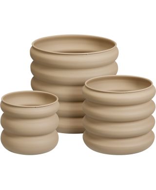 Zestaw 3 osłonek cynkowanych jasny brąz