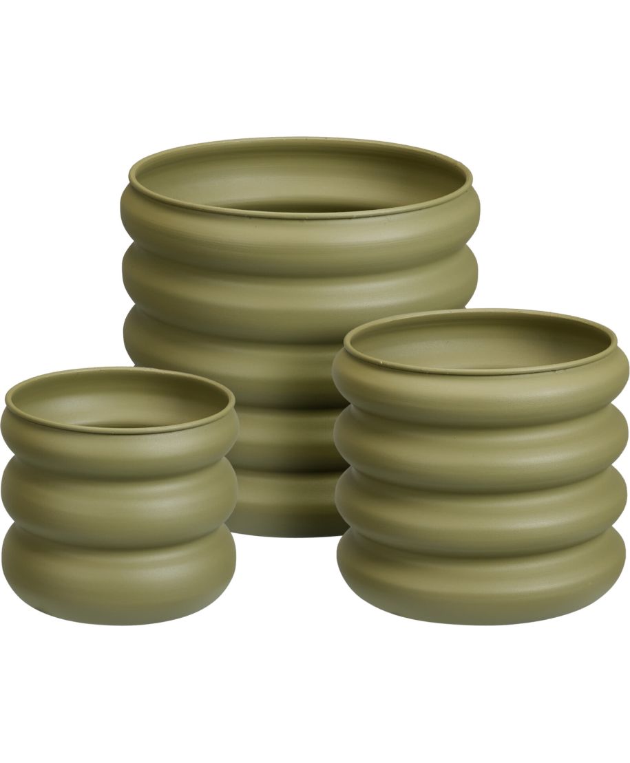 Zestaw 3 osłonek cynkowanych jasna zieleń