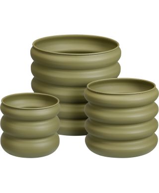 Zestaw 3 osłonek cynkowanych jasna zieleń