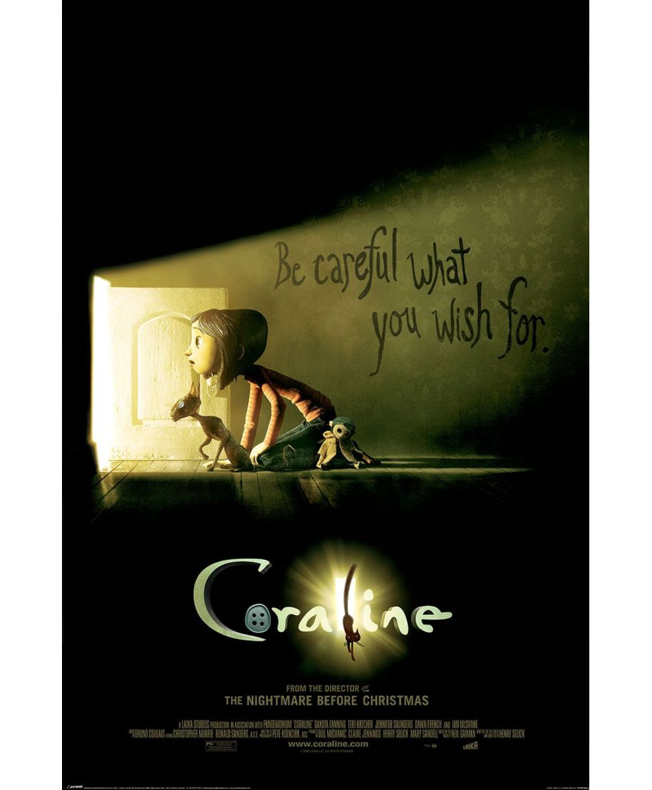 Koralina Coraline Be Careful - plakat