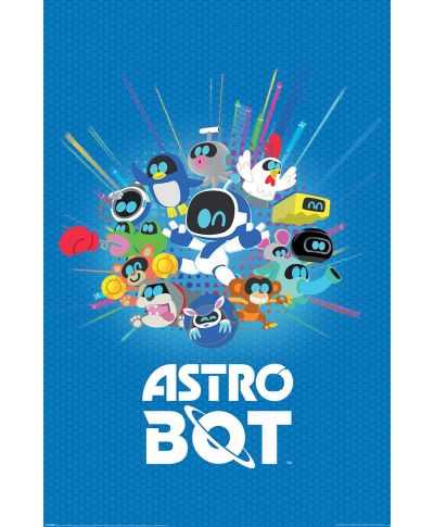 Playstation Astro Bot Friends - plakat