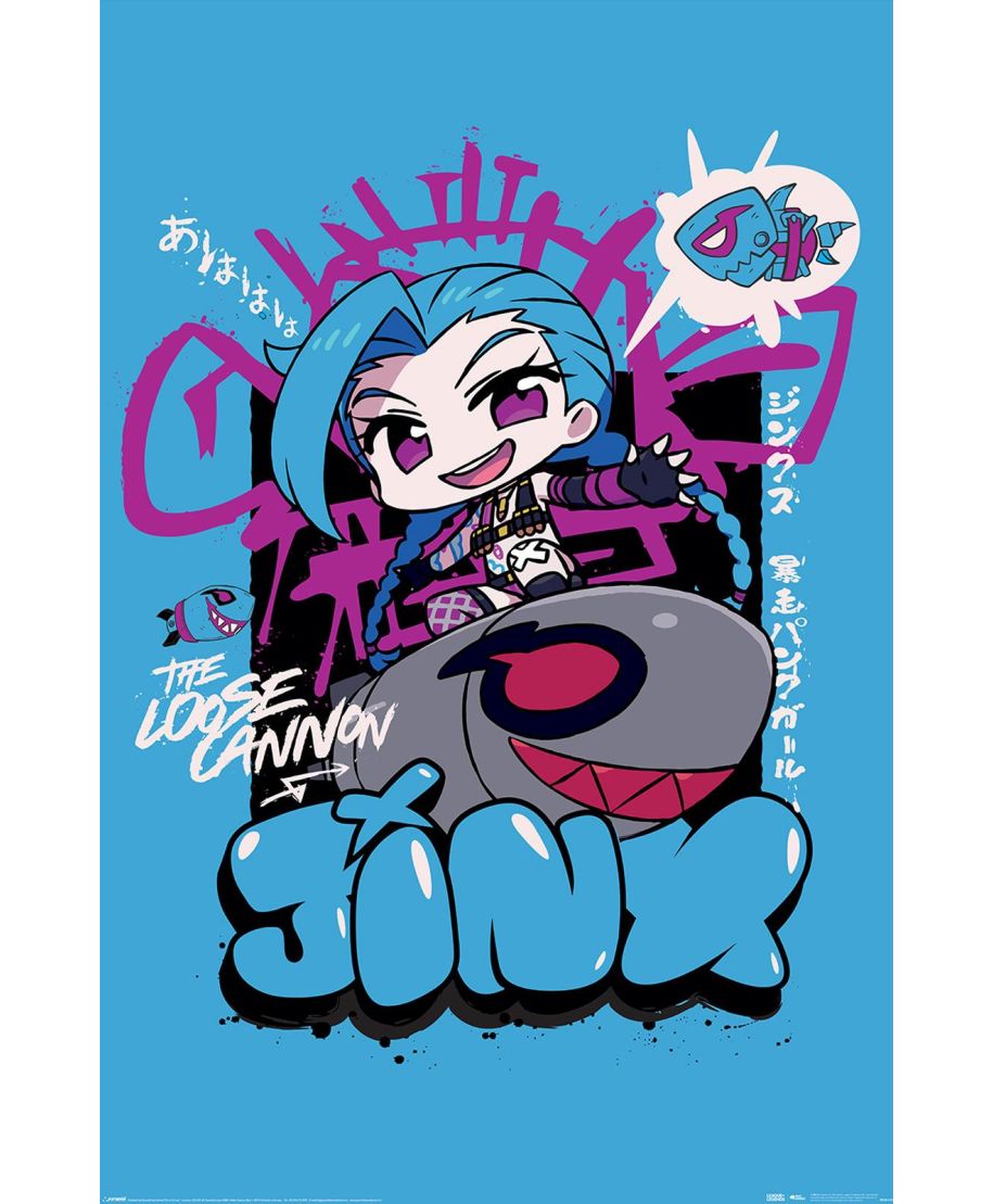 League Of Legends Chibi Jinx - plakat