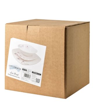 LEA PINK Komplet obiadowy 18części miska 16,5cm 500ml/18cm/24cm