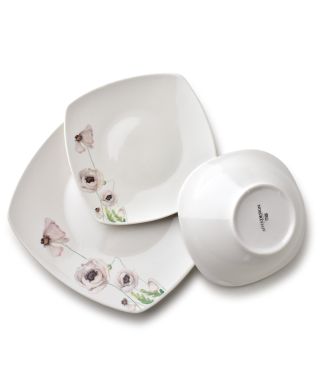 LEA PINK Komplet obiadowy 18części miska 16,5cm 500ml/18cm/24cm