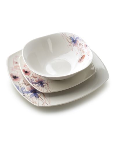 LEA DELICATE Komplet obiadowy 18części miska 16cm 500ml/18cm/24cm