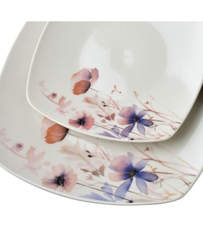 LEA DELICATE Komplet obiadowy 18części miska 16cm 500ml/18cm/24cm