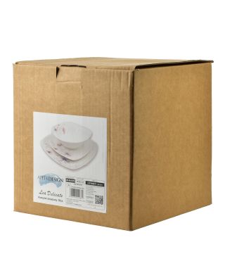 LEA DELICATE Komplet obiadowy 18części miska 16cm 500ml/18cm/24cm