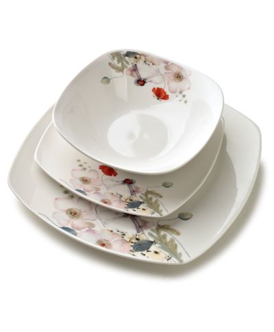 LEA LIGHT Komplet obiadowy 18części miska 16,5cm 500ml/18cm/24cm