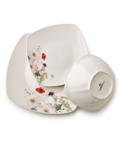 LEA LIGHT Komplet obiadowy 18części miska 16,5cm 500ml/18cm/24cm