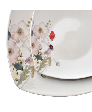 LEA LIGHT Komplet obiadowy 18części miska 16,5cm 500ml/18cm/24cm