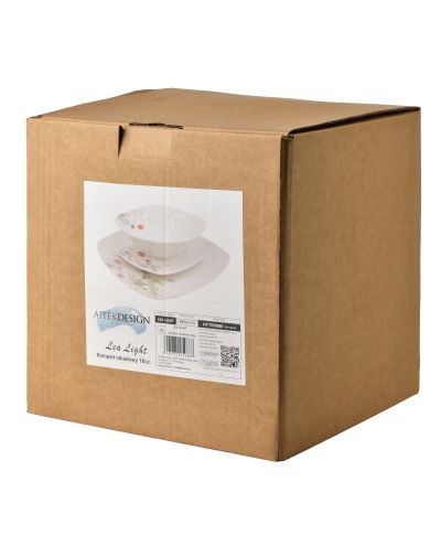 LEA LIGHT Komplet obiadowy 18części miska 16,5cm 500ml/18cm/24cm