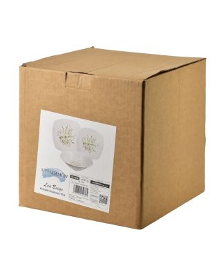 LEA BEIGE Komplet obiadowy 18części miska 16,5cm 500ml/18cm/24cm