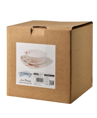 LEA POPPY Komplet obiadowy 18części miska 500ml 16,5cm/18cm/24cm
