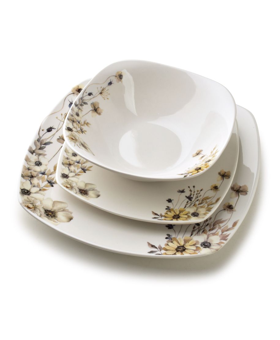 LEA PRIME Komplet obiadowy 18cz. miska 500ml 16,5cm/18cm/24cm