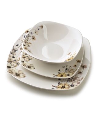 LEA PRIME Komplet obiadowy 18cz. miska 500ml 16,5cm/18cm/24cm