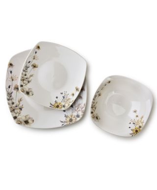 LEA PRIME Komplet obiadowy 18cz. miska 500ml 16,5cm/18cm/24cm