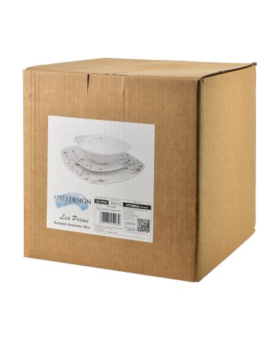 LEA PRIME Komplet obiadowy 18cz. miska 500ml 16,5cm/18cm/24cm